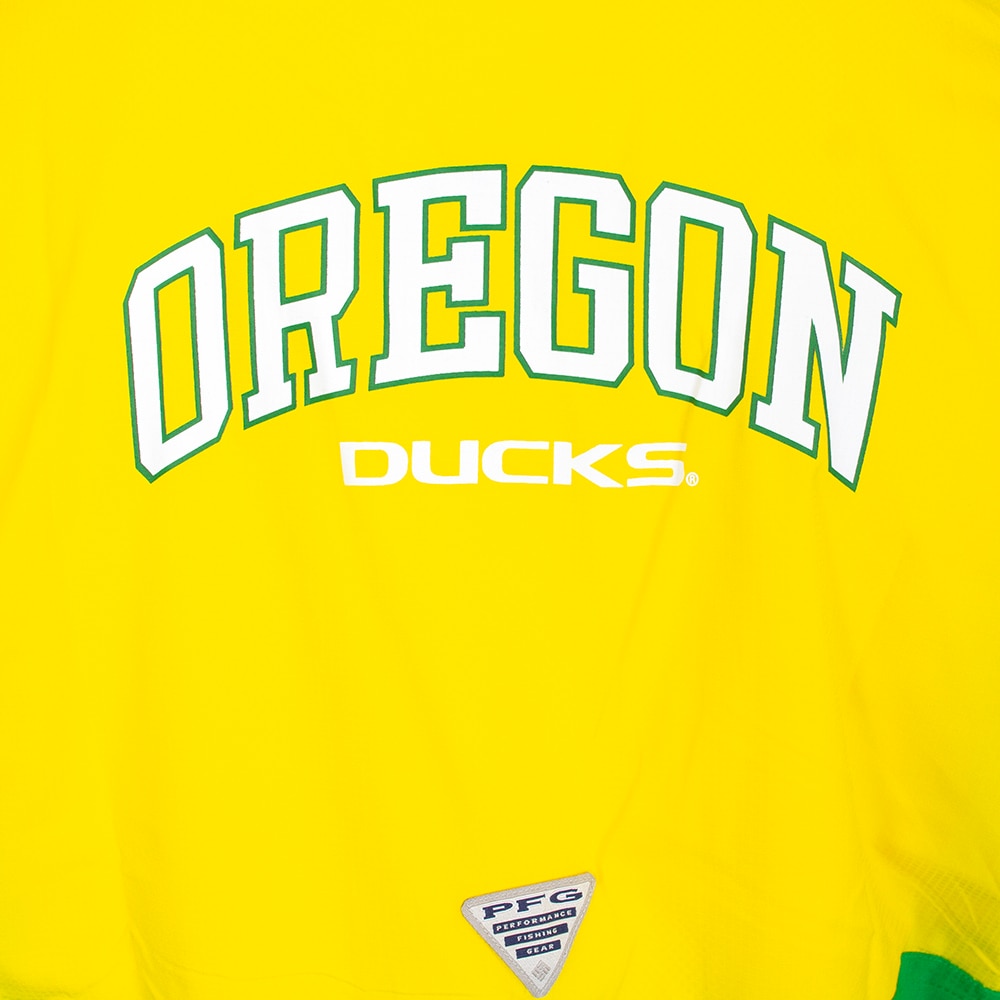 Interlocking UO, Columbia, Green, Button Up/Button Down, Polyester, Men, Tamiami, Color block, Camp, Shirt, 907007